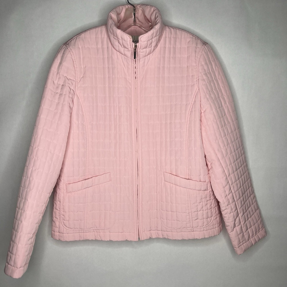 White Stag Quilted Pink Slightly Puffed Short Jacket 12/14 L New Without Tags